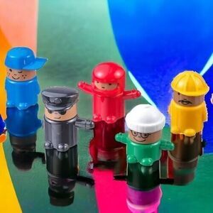 IKEA LILLABO Toy Development Figures Professional Workers‎ 10" Multicolor/5 Pack